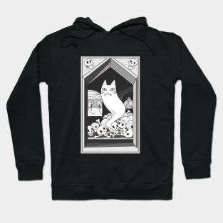 Ghost cat the Keeper of the Crypt Hoodie